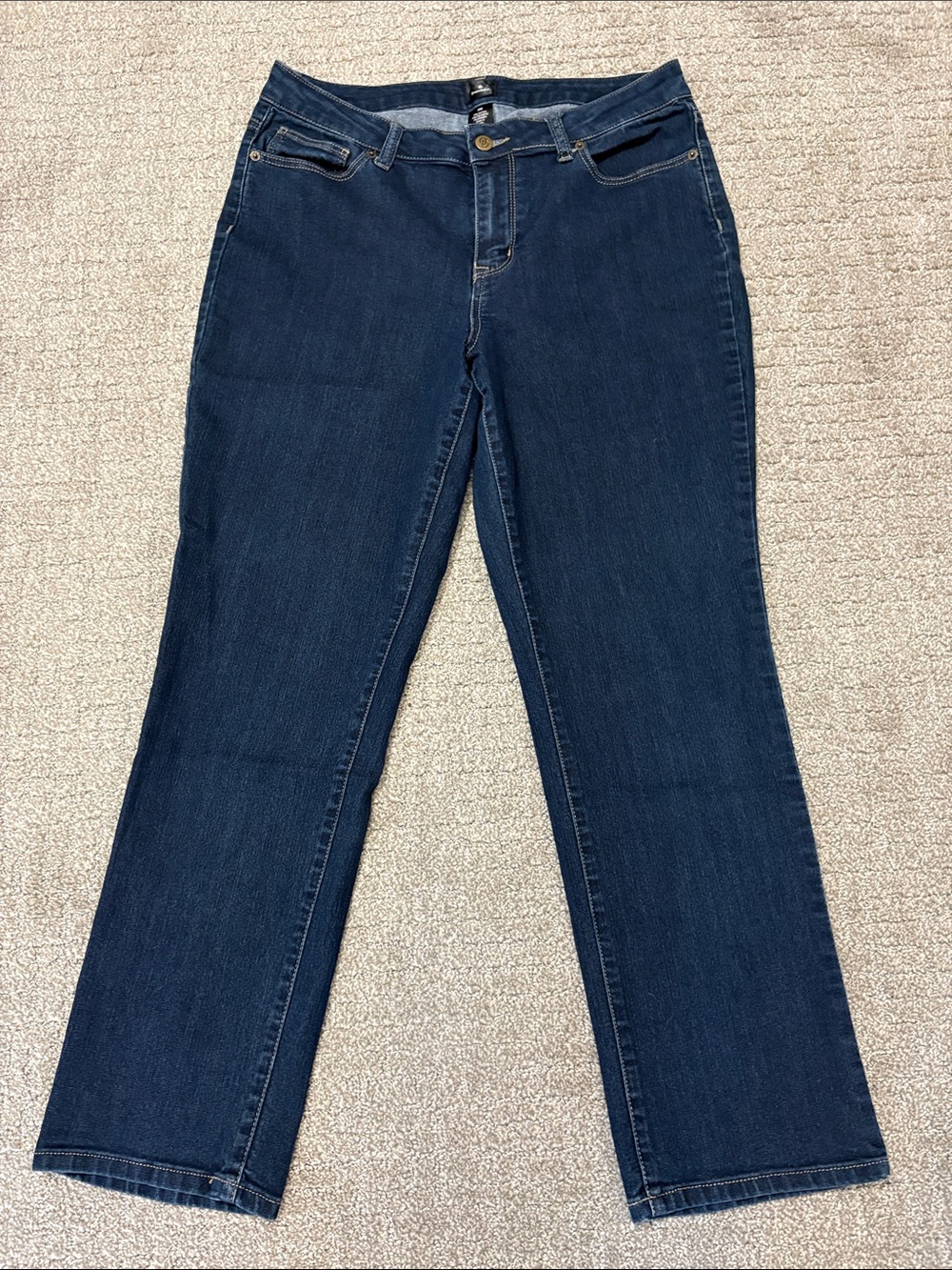 dressbarn Women's Dark Indigo Straight-Leg Jeans